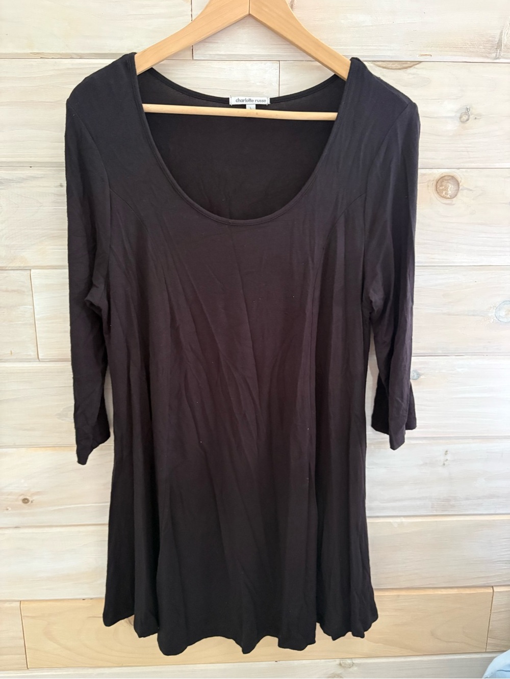Charlotte Russe Black Scoop Neck Dress